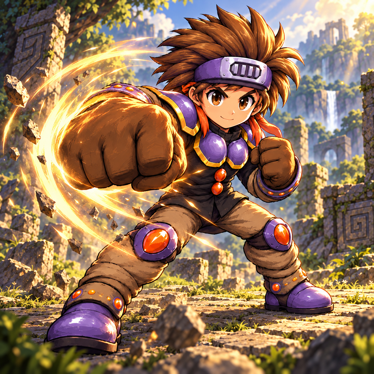 Didga’s power-glove illustration, a character study shared across the adventure